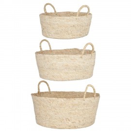 panier rangement salle de bains jute naturel ib laursen set de 3