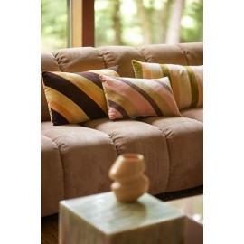 coussin de canape chic raye rose jaune moutarde hk living sunkissed