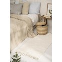 petit tapis chambre coton blanc ecru creme franges uni ib laursen