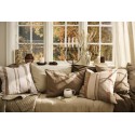 grande housse coussin lin naturel blanc marron rayures in laursen