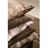 grande housse coussin lin naturel blanc marron rayures in laursen