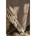 plaid chic brun naturel coton franges ib laursen