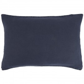 coussin lin bleu indigo rectangulaire ib laursen