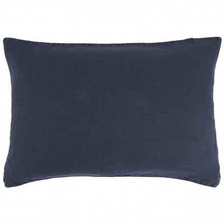 coussin lin bleu indigo rectangulaire ib laursen