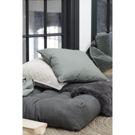 housse de coussin carree 50 x 50 cm velours beige ib laursen