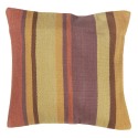 grand coussin salon toile rayures vert jaune rouille ib laursen