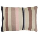 coussin toile rayures salon couleurs douces brun rose ib laursen