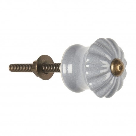 bouton de meuble vintage retro gris ceramique ib laursen