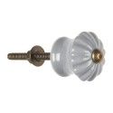 bouton de meuble vintage retro gris ceramique ib laursen