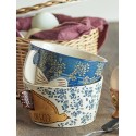 bol evase decoration colombe gres bleu bloomingville hezha