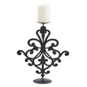 bougeoir fer recycle noir sculpte decoratif madam stoltz