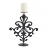 bougeoir fer recycle noir sculpte decoratif madam stoltz
