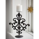 bougeoir fer recycle noir sculpte decoratif madam stoltz