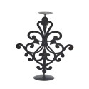 bougeoir fer recycle noir sculpte decoratif madam stoltz