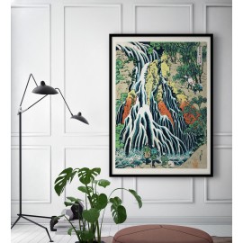 poster japonais cascade the dybdahl waterfall