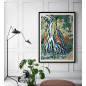poster japonais cascade the dybdahl waterfall