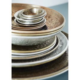 saladier aluminium dore laiton martele decore madam stoltz