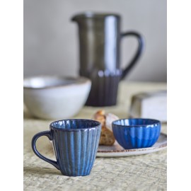 mug cotele bleu fonce gres bloomingville latina