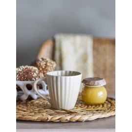 tasse a cafe cotele gres beige creme bloomingville latina