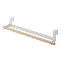 porte torchon pour porte blanc metal bois yamazaki tosca