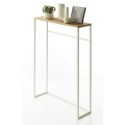 table console utra fine metal blanc bois yamazaki tower