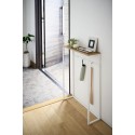 table console utra fine metal blanc bois yamazaki tower