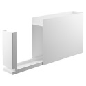 etagere rangement discret compact cuisine metal blanc yamazaki tower