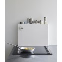etagere rangement discret compact cuisine metal blanc yamazaki tower