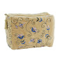 trousse de toilette velours brode jaune floral madam stoltz
