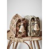 trousse de toilette pompon coton matelasse imprime floral madam stoltz