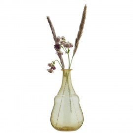 vase vintage verre jaune recycle soliflore madam stoltz
