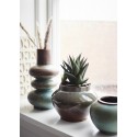 vase rond boule vert gres patine madam stoltz
