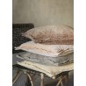 housse de coussin velours gris uni madam stoltz 45 x 45 cm