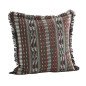 grande housse de coussin tisse ikat marron franges madam stoltz