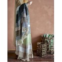 plaid coton recycle raye beige marron bloomingville