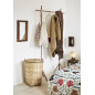 jete de lit canape brode coton blanc fleurs multicolores madam stoltz