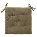 galette de chaise chic velours vert olive coussin chaise madam stoltz