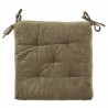 galette de chaise chic velours vert olive coussin chaise madam stoltz
