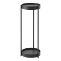 support pour plantes rond metal noir design yamazaki