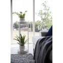 porte plante rond deux etages blanc acier design yamazaki