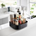 plateau de rangement rotatif noir yamazaki tower