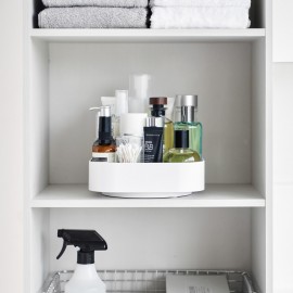 plateau rotatif rangement cuisine salle de bains yamazaki tower