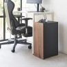 armoire rangement bureau console jeux chic bois fonce yamazaki tower