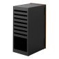 armoire rangement bureau console jeux chic bois fonce yamazaki tower