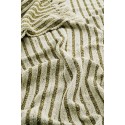 plaid coton recycle rayures jaune moutarde blanc franges madam stoltz