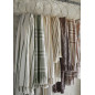 plaid raye coton recycle blanc vert rayures madam stoltz plaid raye coton recycle blanc vert rayures madam stoltz