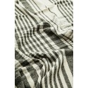 plaid coton recycle vert carreaux franges madam stoltz