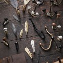 patere feuille noire fer forge madam stoltz