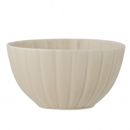 petit bol petit dejeuner gres cotele beige vanille bloomingville