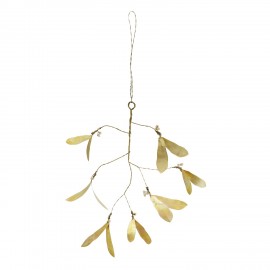 branche de gui dore metal decoration murale madam stoltz